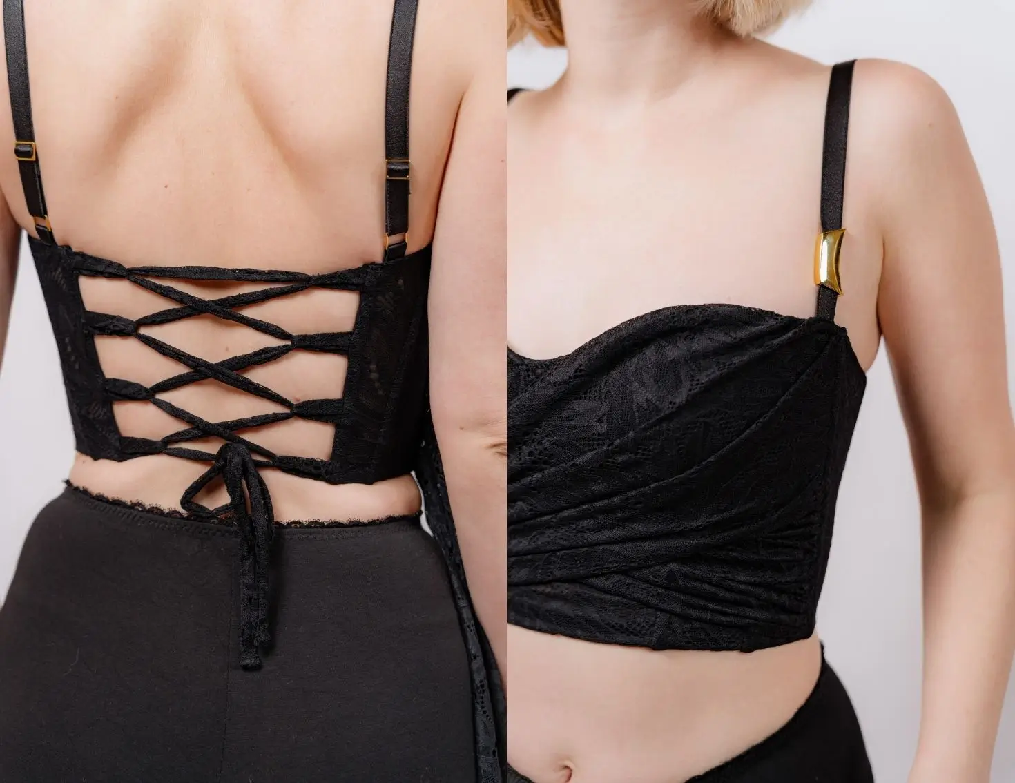 corset sacra dentelle noire