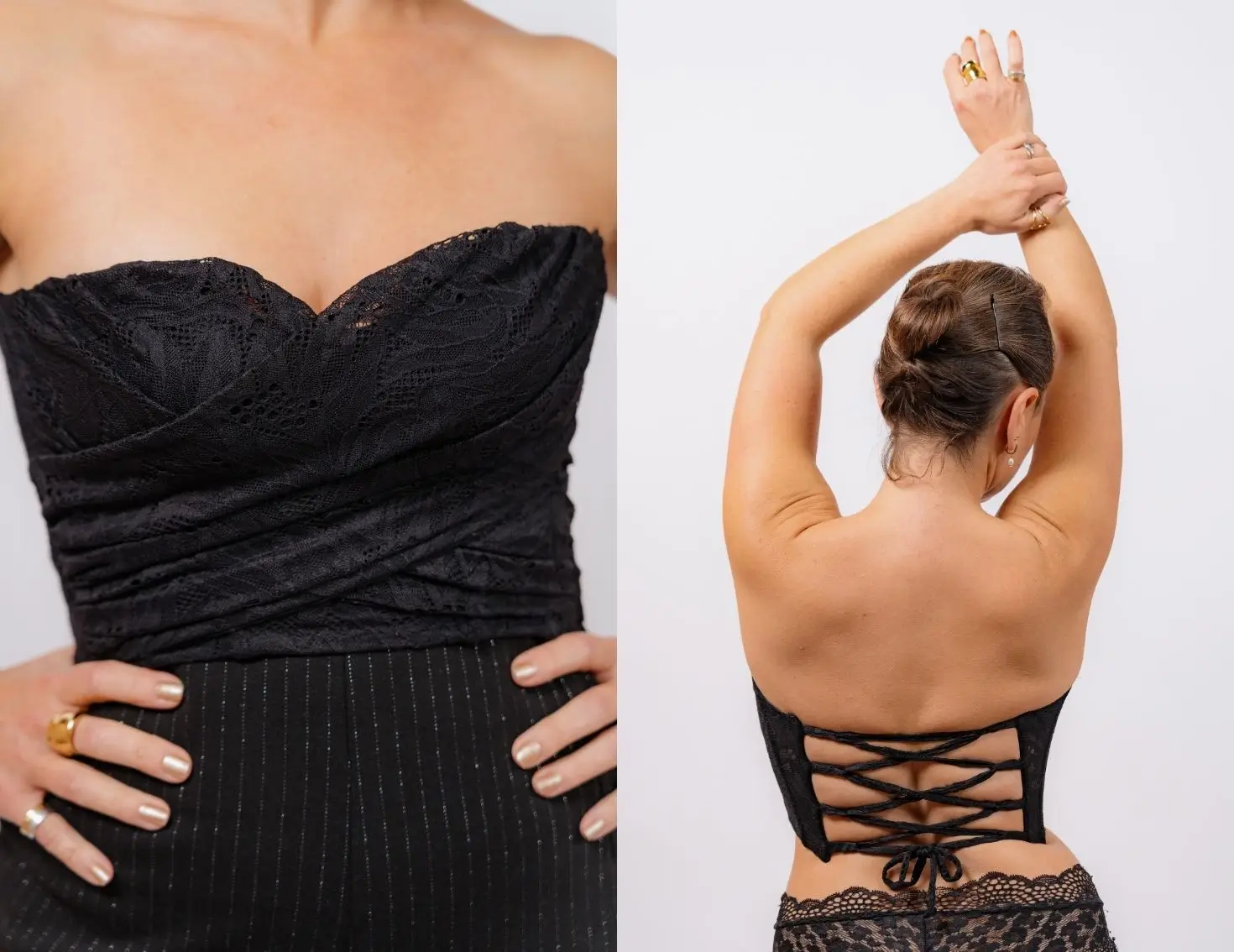 corset sacra dentelle noire