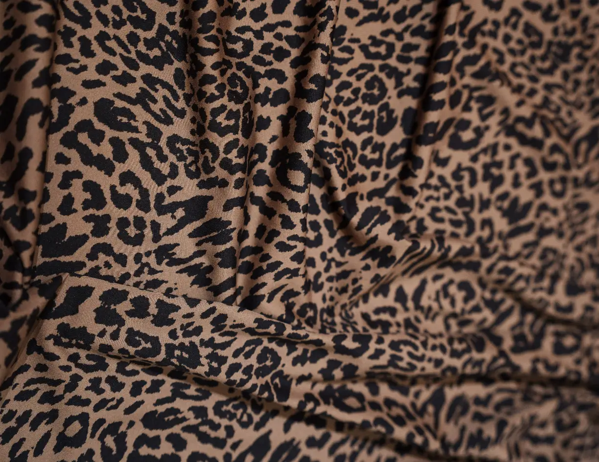 microfibre léopard marron