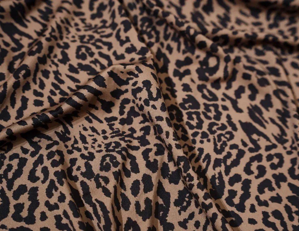 microfibre léopard marron