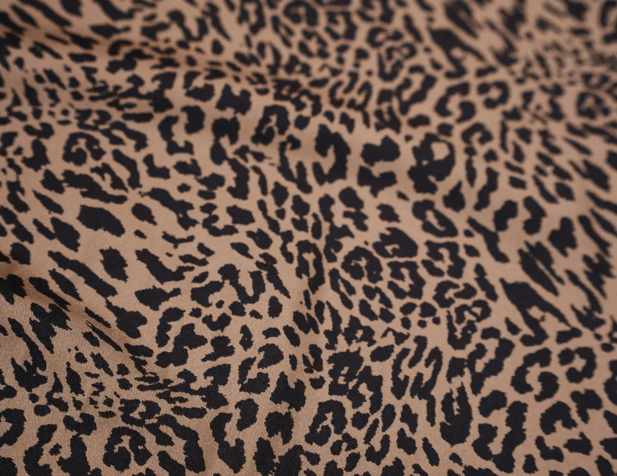 microfibre léopard marron