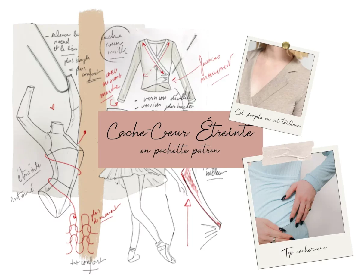 pochettes patron cache coeur Étreinte