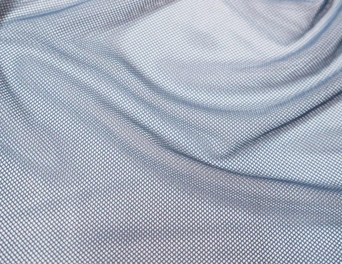 Robe Sandwich Bleue Et Beige En Résille – Taille 36, Style Fourreau – Occasion Très Bon état
