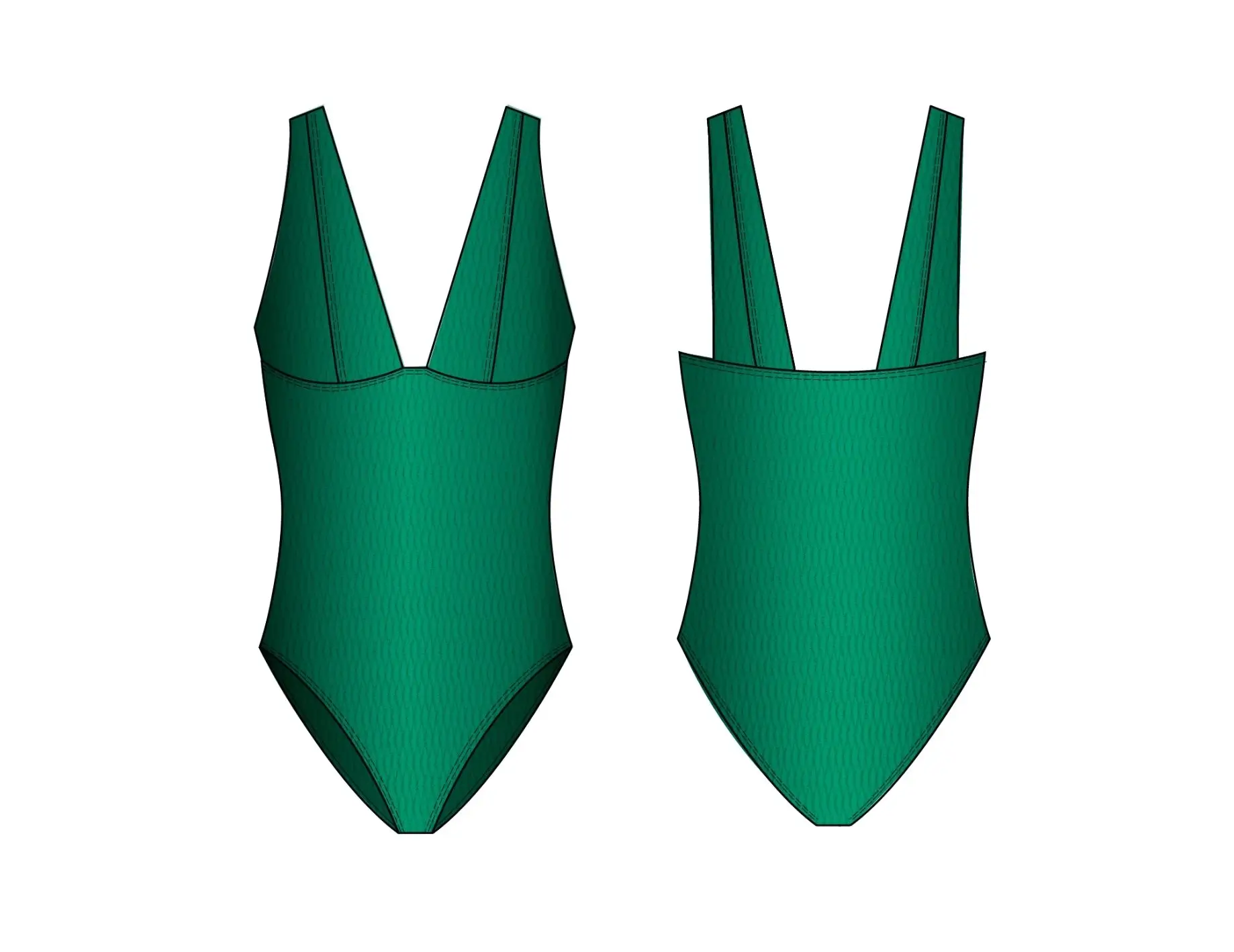 tissu maillot de bain texturé vert jade