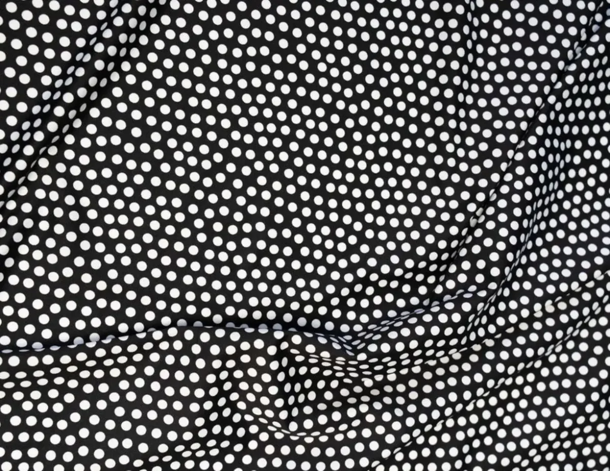 tissu maillot de bain pois noir et blanc