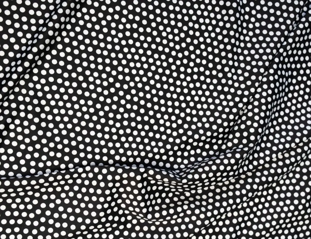 tissu maillot de bain pois noir et blanc