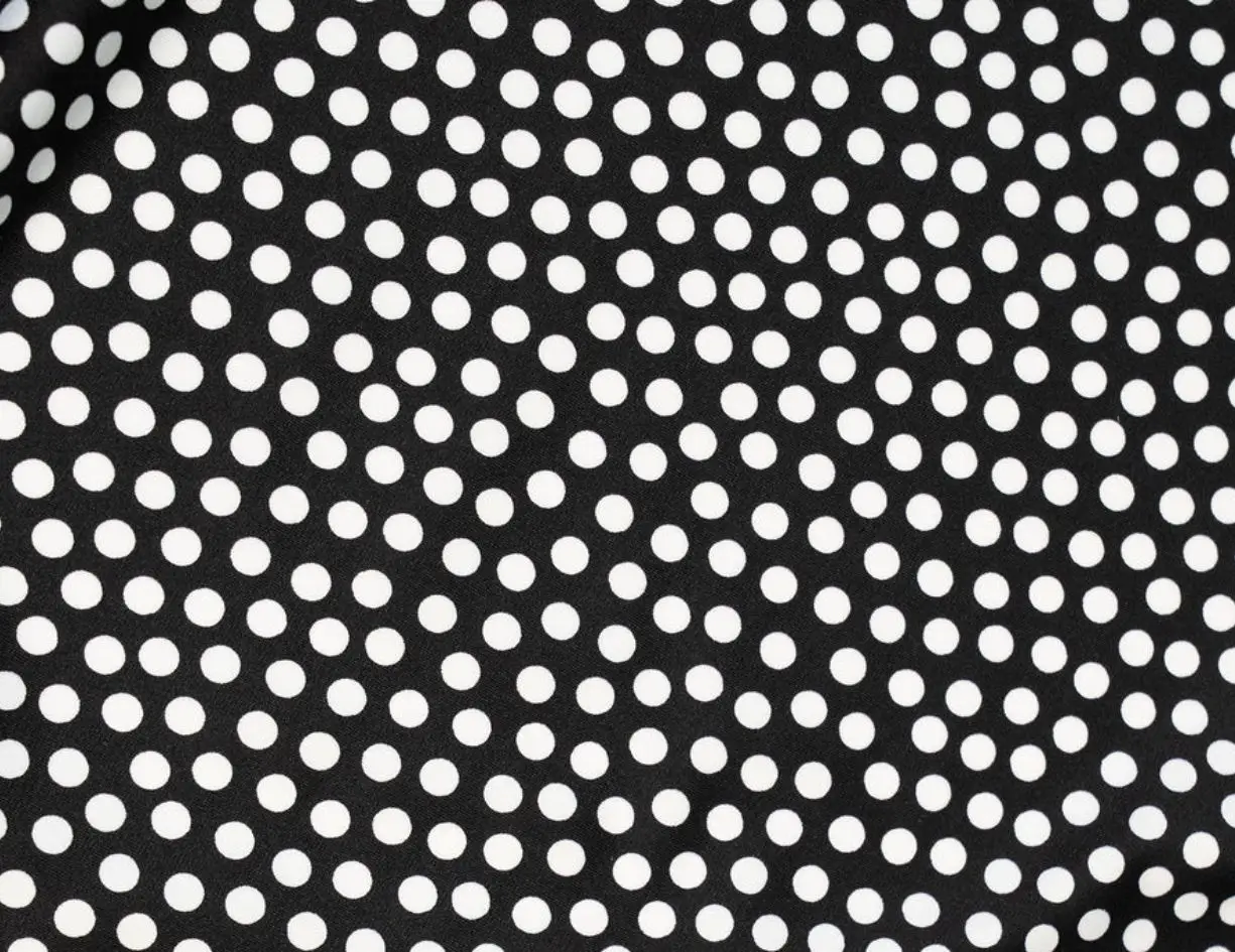 tissu maillot de bain pois noir et blanc