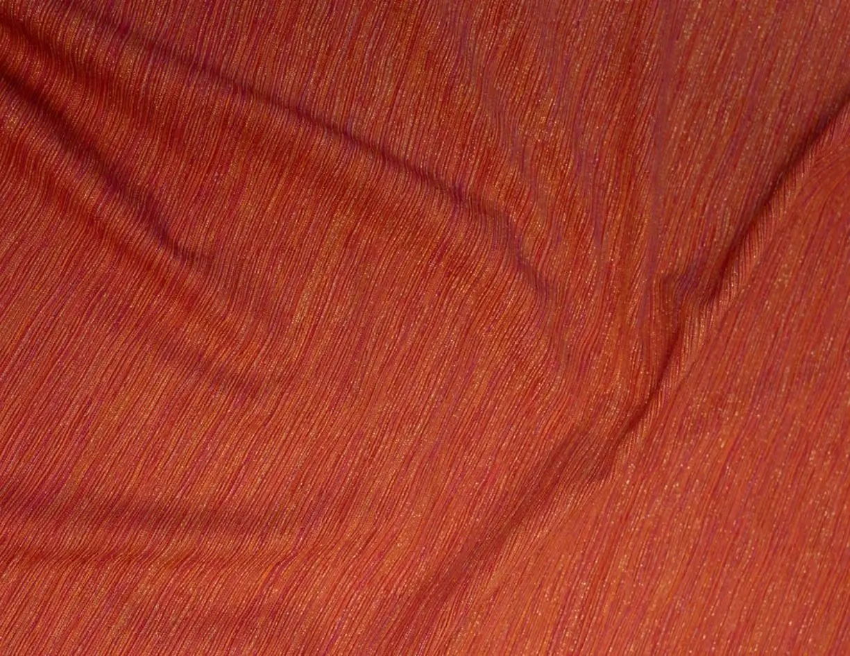 tissu maillot de bain orange lurex