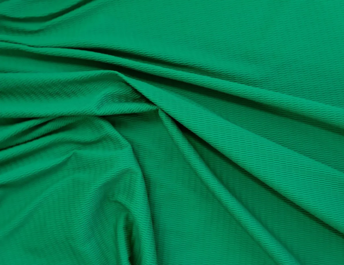 tissu maillot de bain texturé vert jade