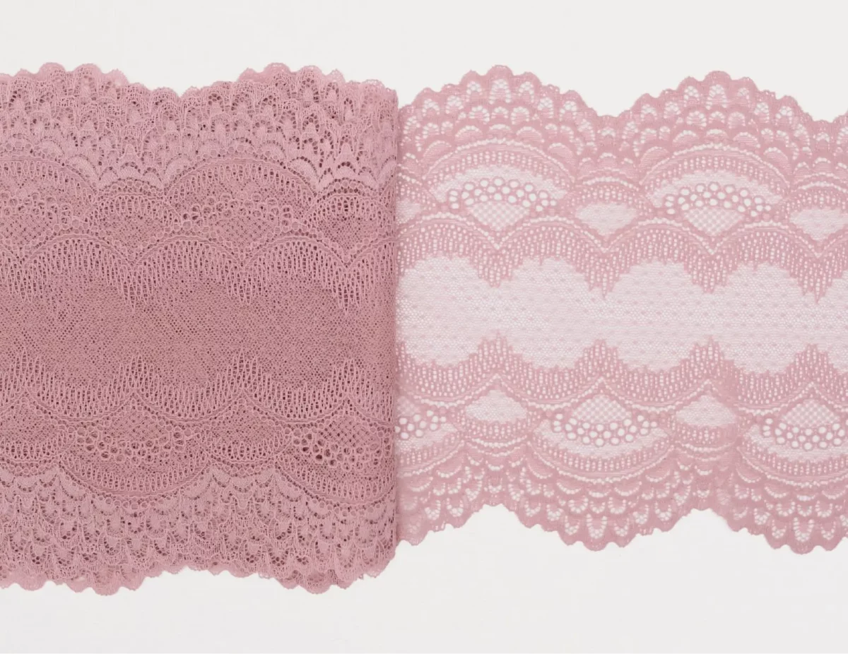 galon de dentelle vieux rose