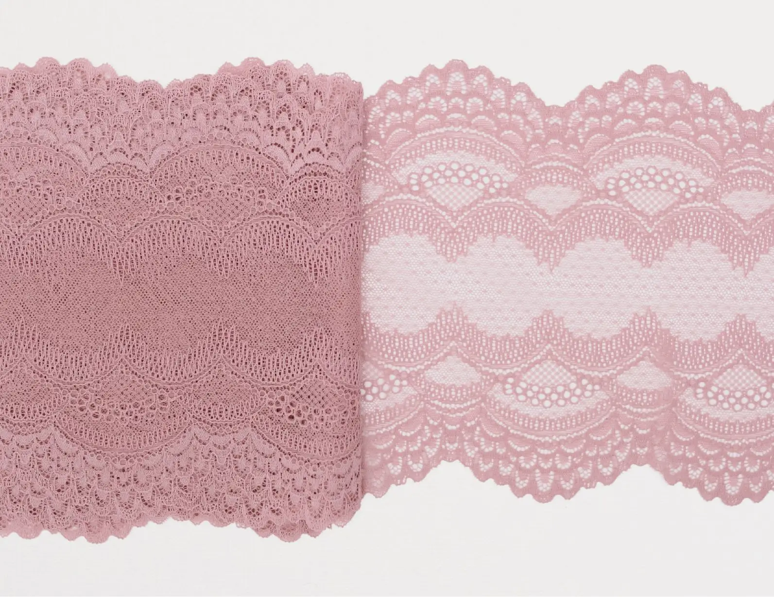 galon de dentelle vieux rose